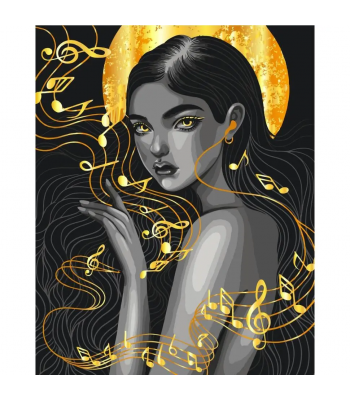 Картина за номерами— "Колір музики" з металізованими фарбами 40*50 см/ Art Craft